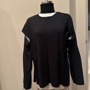 WOLFORD Virgin Wool Black Top Size S (fits much larger)